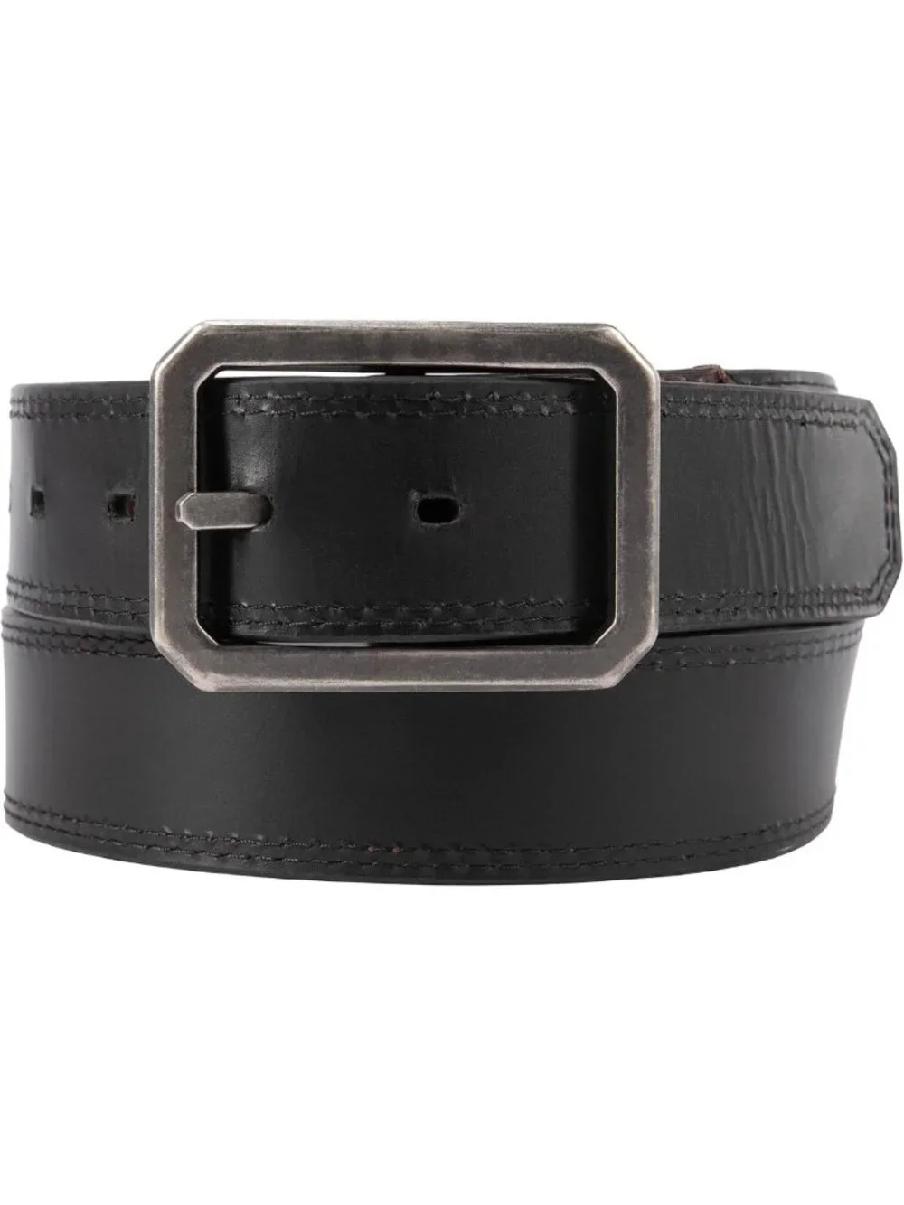 Stylish Leather Reversible Belt with Center Bar Buckle for Men - Versatile